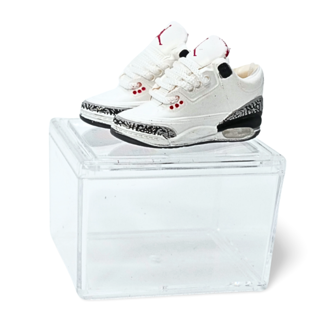 Miniature Sneakers - Nike Jordan 3 White Cement