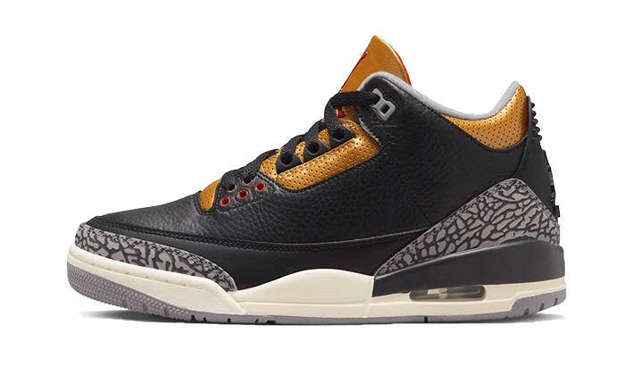 Nike Air Jordan 3 Retro Black Cement Gold