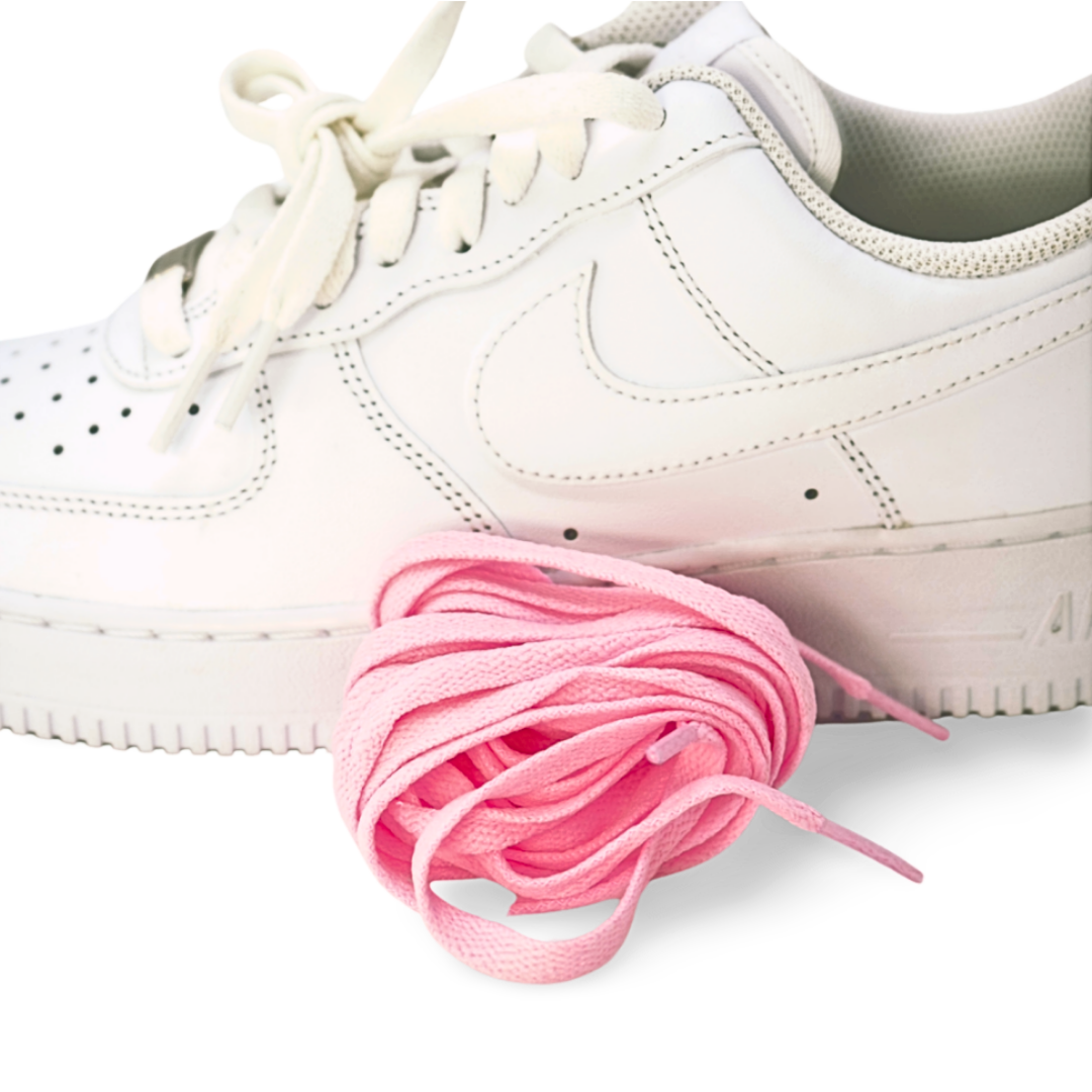 Pink flat laces