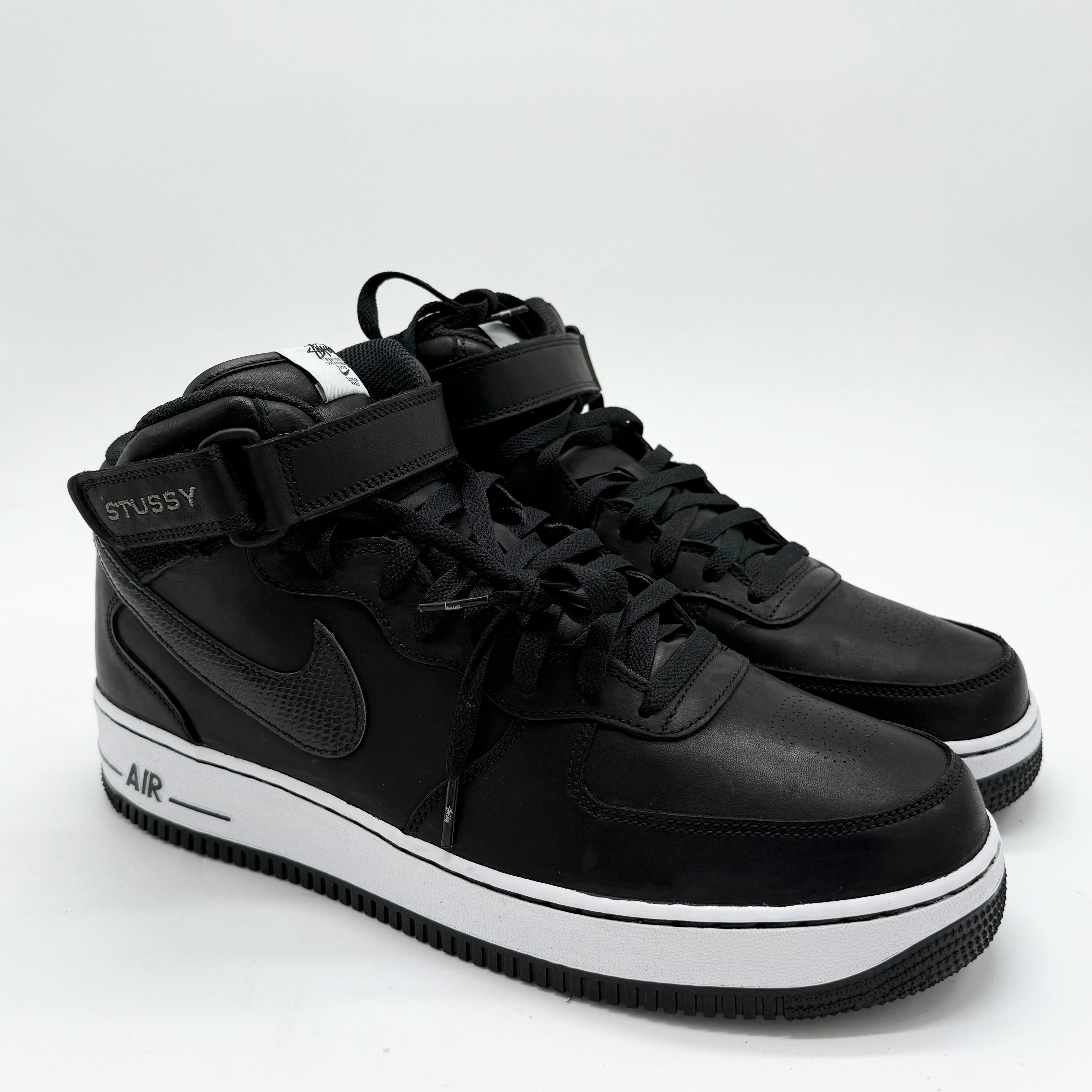 Nike Air Force 1 Mid Stussy Black White EU 46