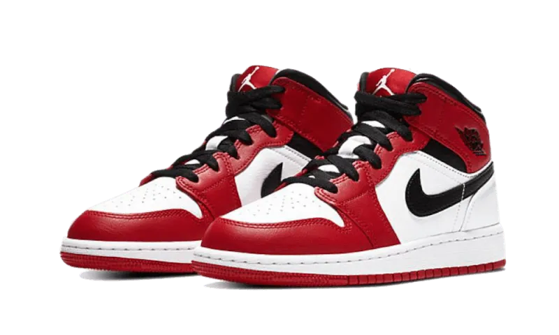 Nike Air Jordan 1 Mid Chicago White - 554275-173